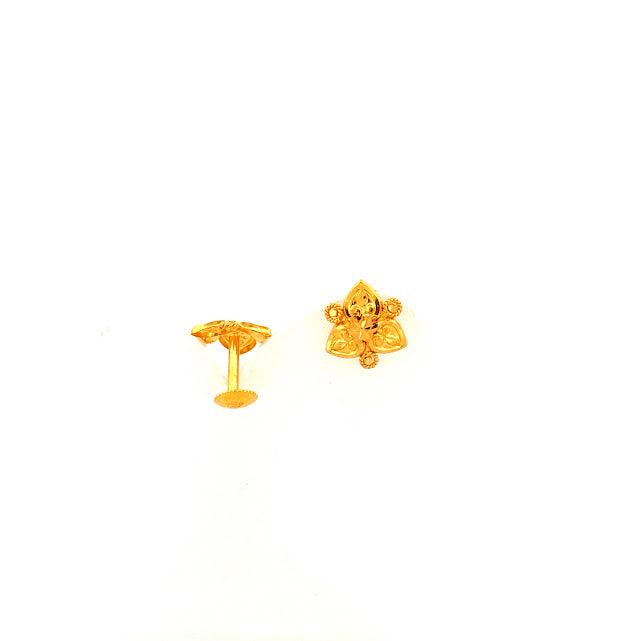 22K Gold Screw Earrings 2.32g