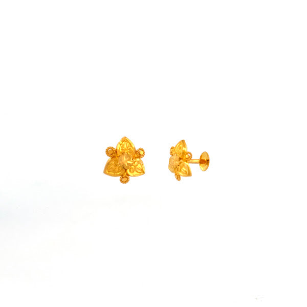 22K Gold Screw Earrings 2.32g_103416