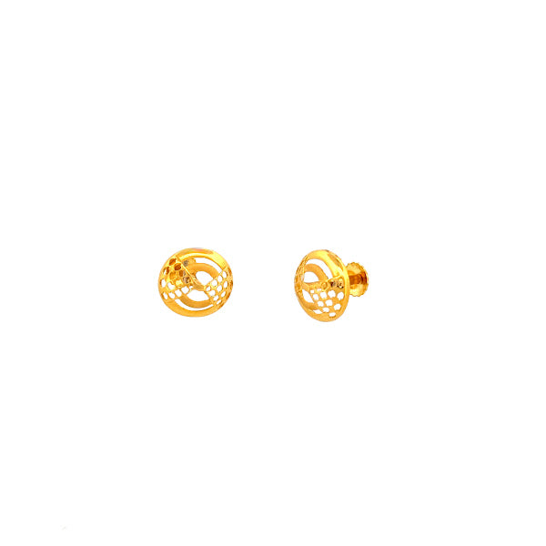 22K Gold Screw Earrings 2.34g_105300