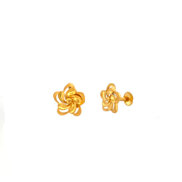 22K Gold Screw Earrings 2.63g