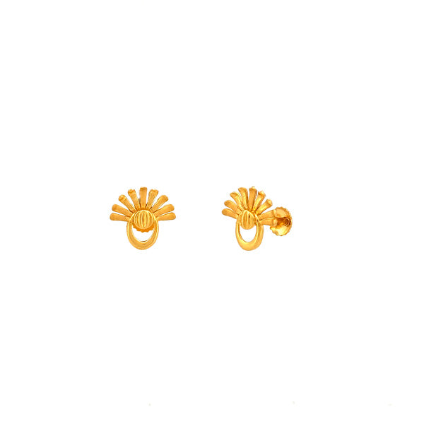 22K Gold Screw Earrings 2.66g