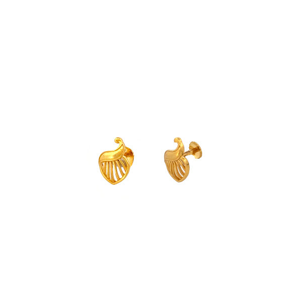 22K Gold Screw Earrings 2.96g