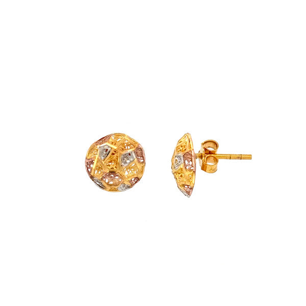 22K Gold Screw Earrings 2.97g