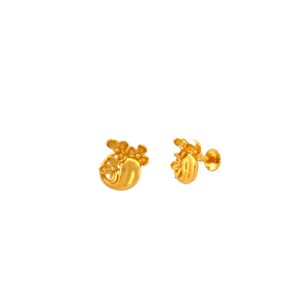 22K Gold Screw Earrings 3.05g