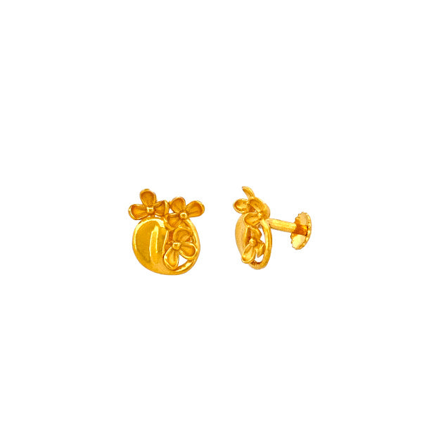 22K Gold Screw Earrings 3.15g