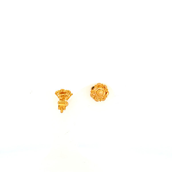 22K Gold Screw Earrings 3.19g