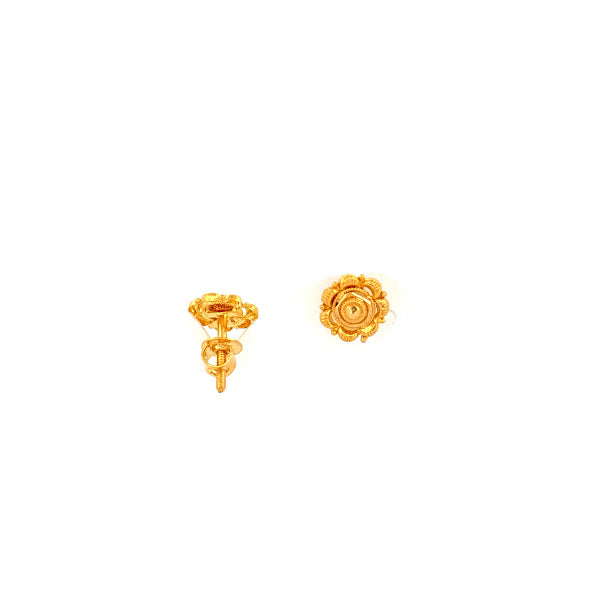 22K Gold Screw Earrings 3.29g