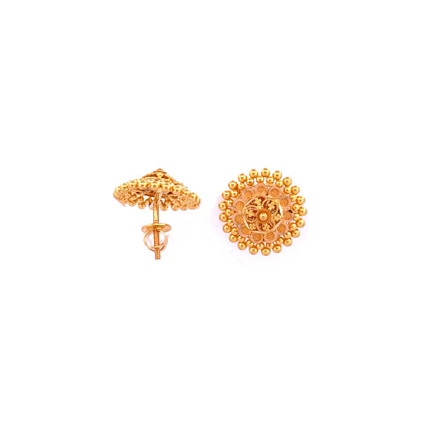 22K Gold Screw  Earrings 5.38g