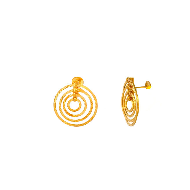 22K Gold Screw Earrings 6.64g 