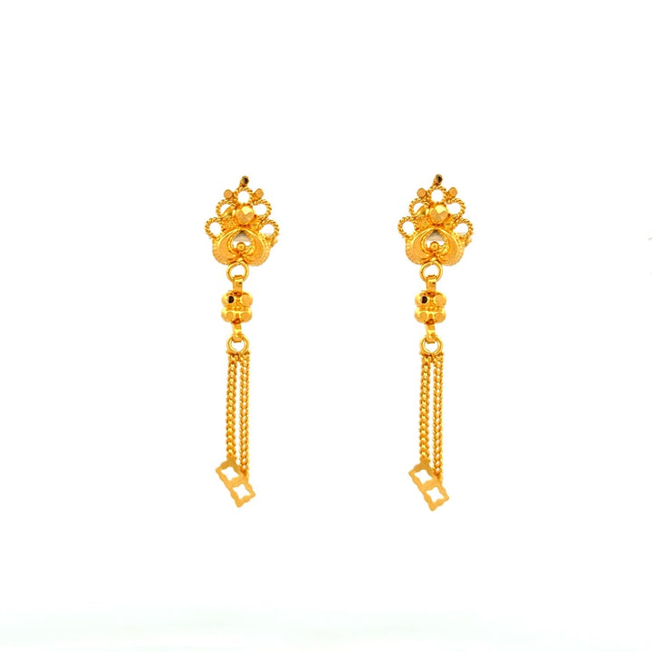 22K Gold Yellow Earrings 3.95g