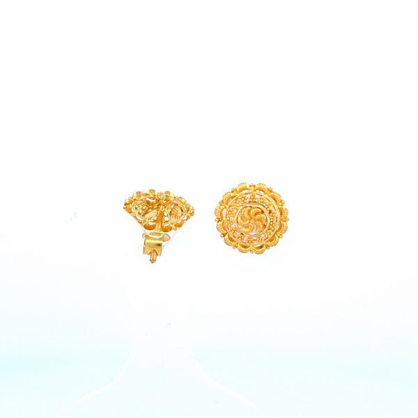 22k Gold Screw Earrings 5.75g