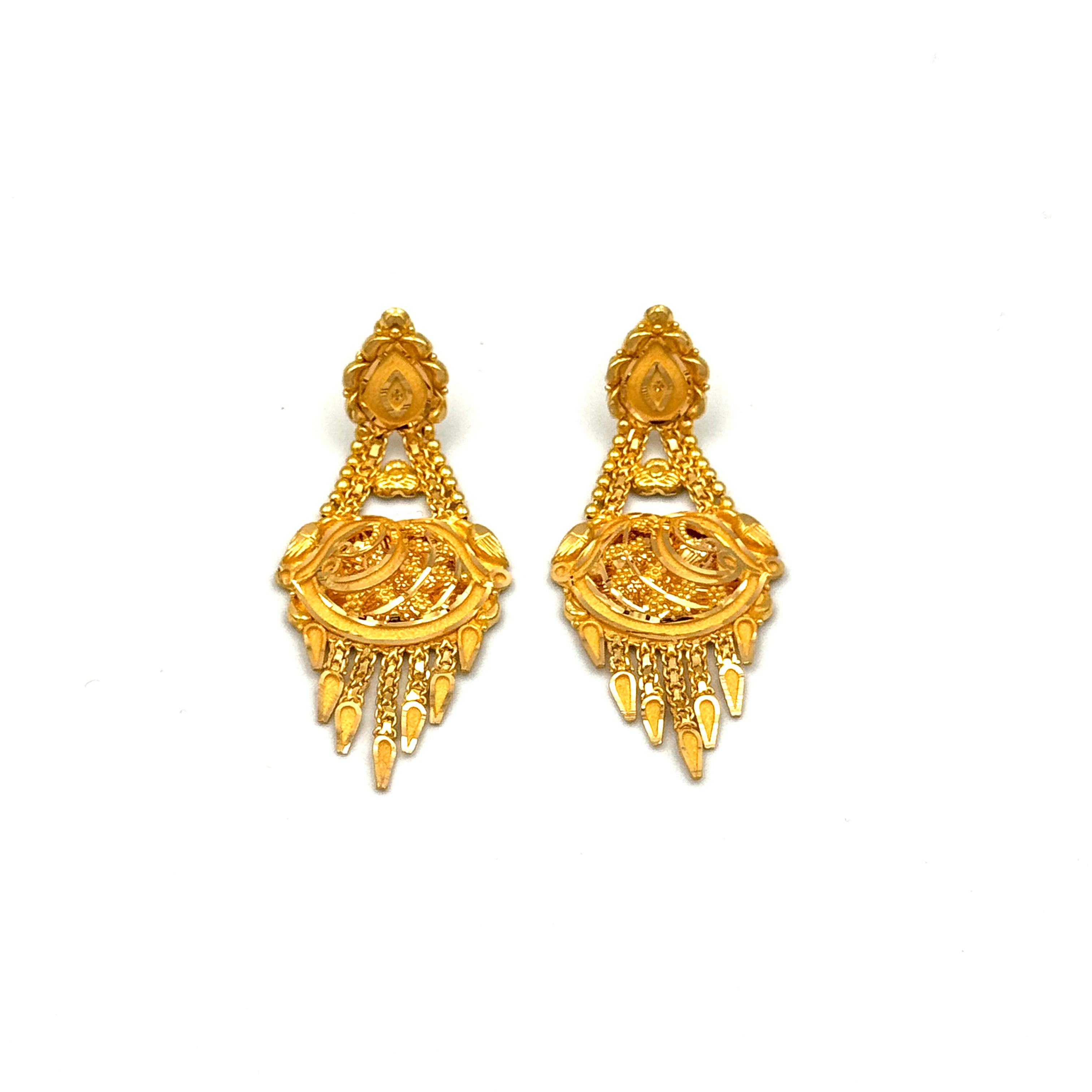 22K Gold Necklace & Earrings 35.03g