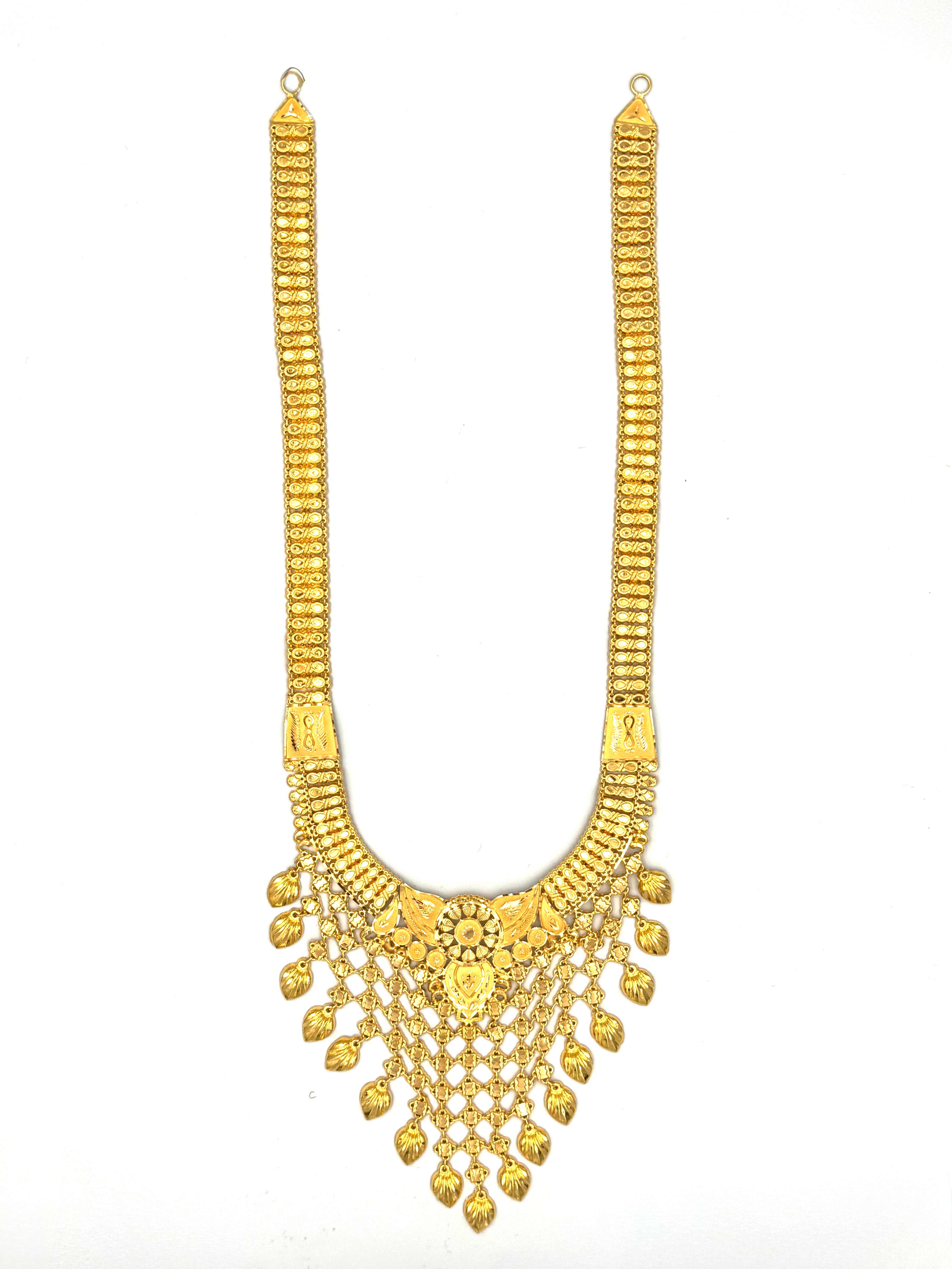 22K Gold Necklace & Earrings 36.12g