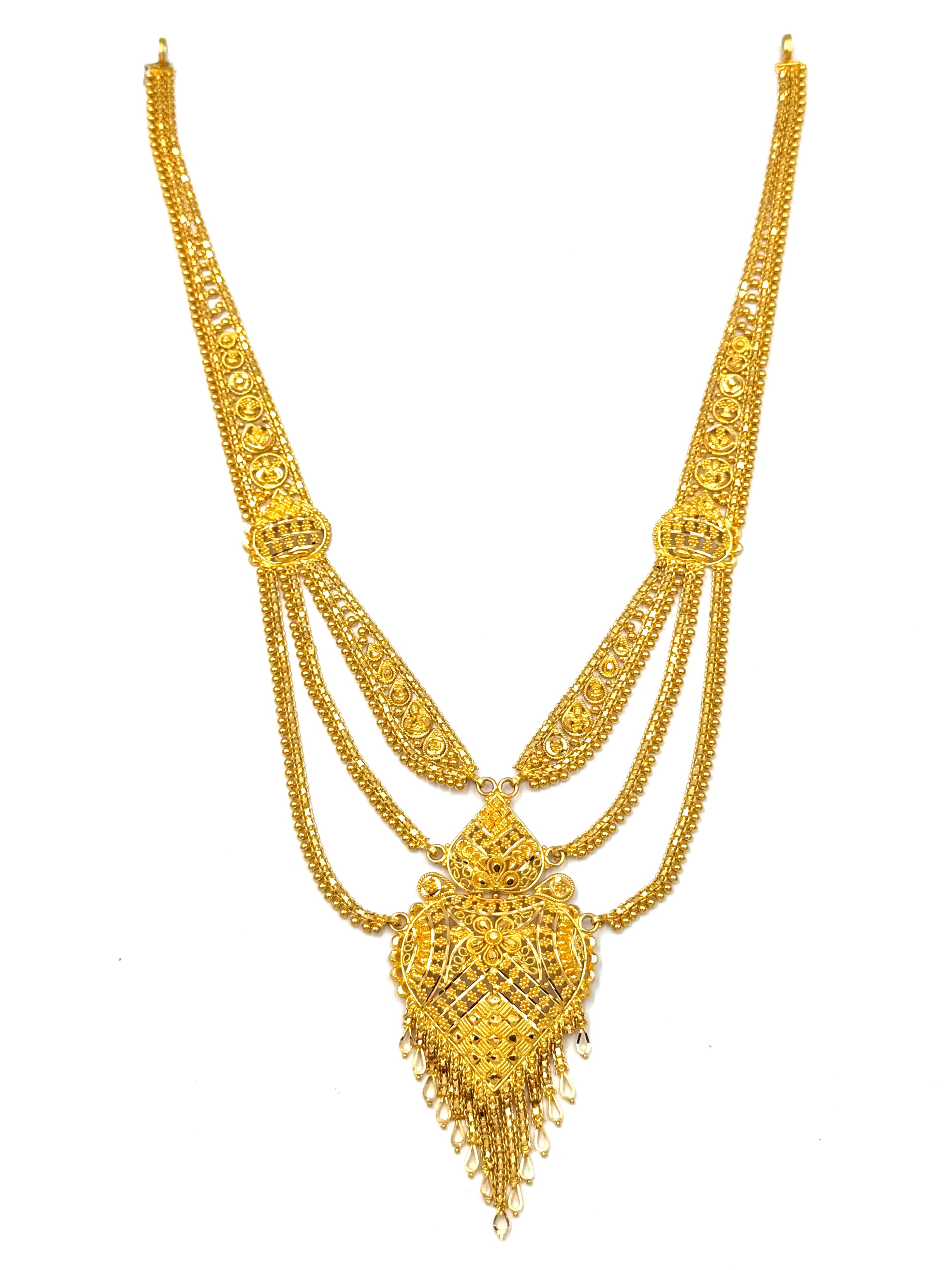 22K Gold Necklace & Earrings 52.81g