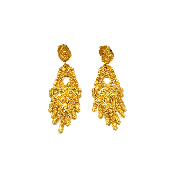 22K Gold Necklace & Earrings 52.81g