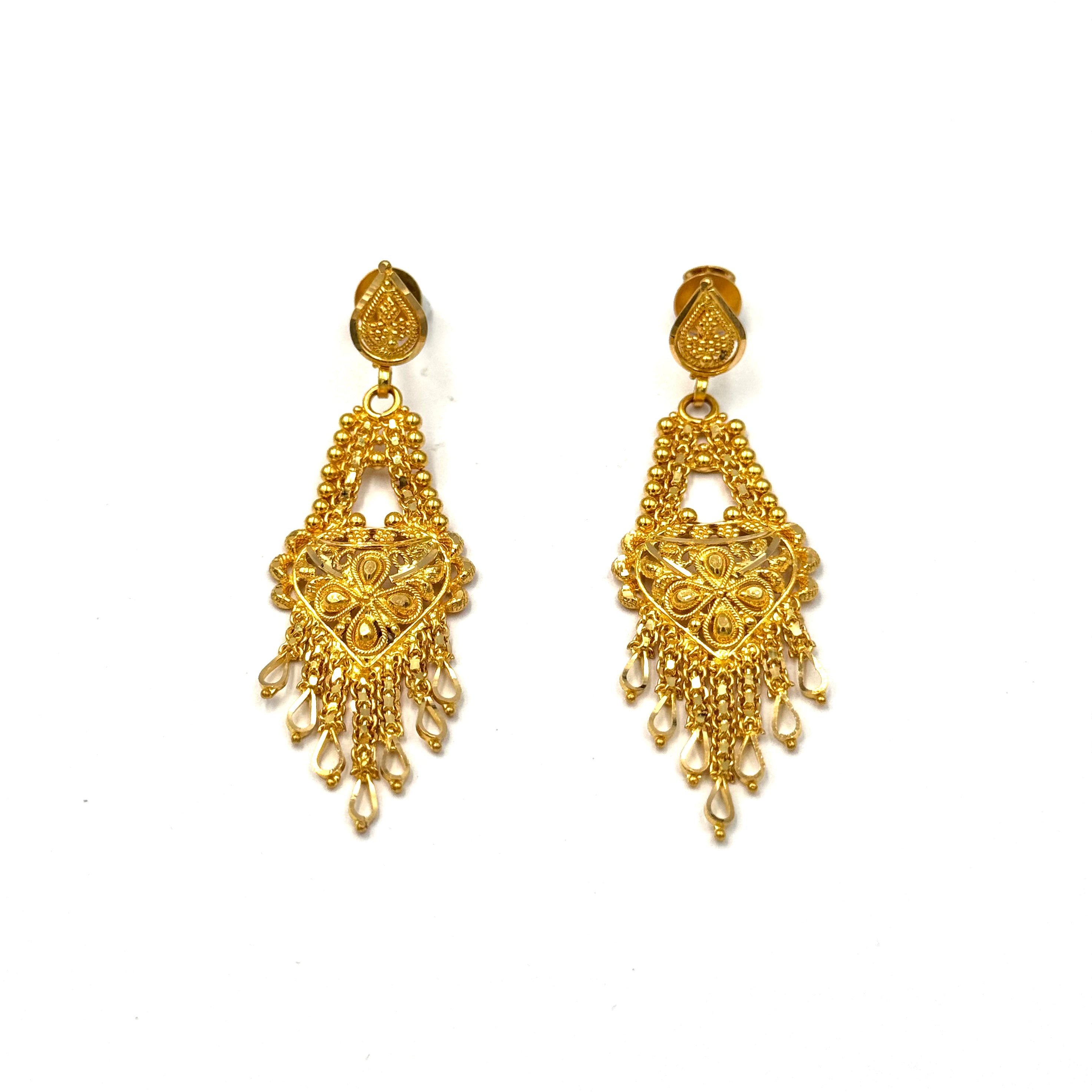 22K Gold Necklace & Earrings 45.24g