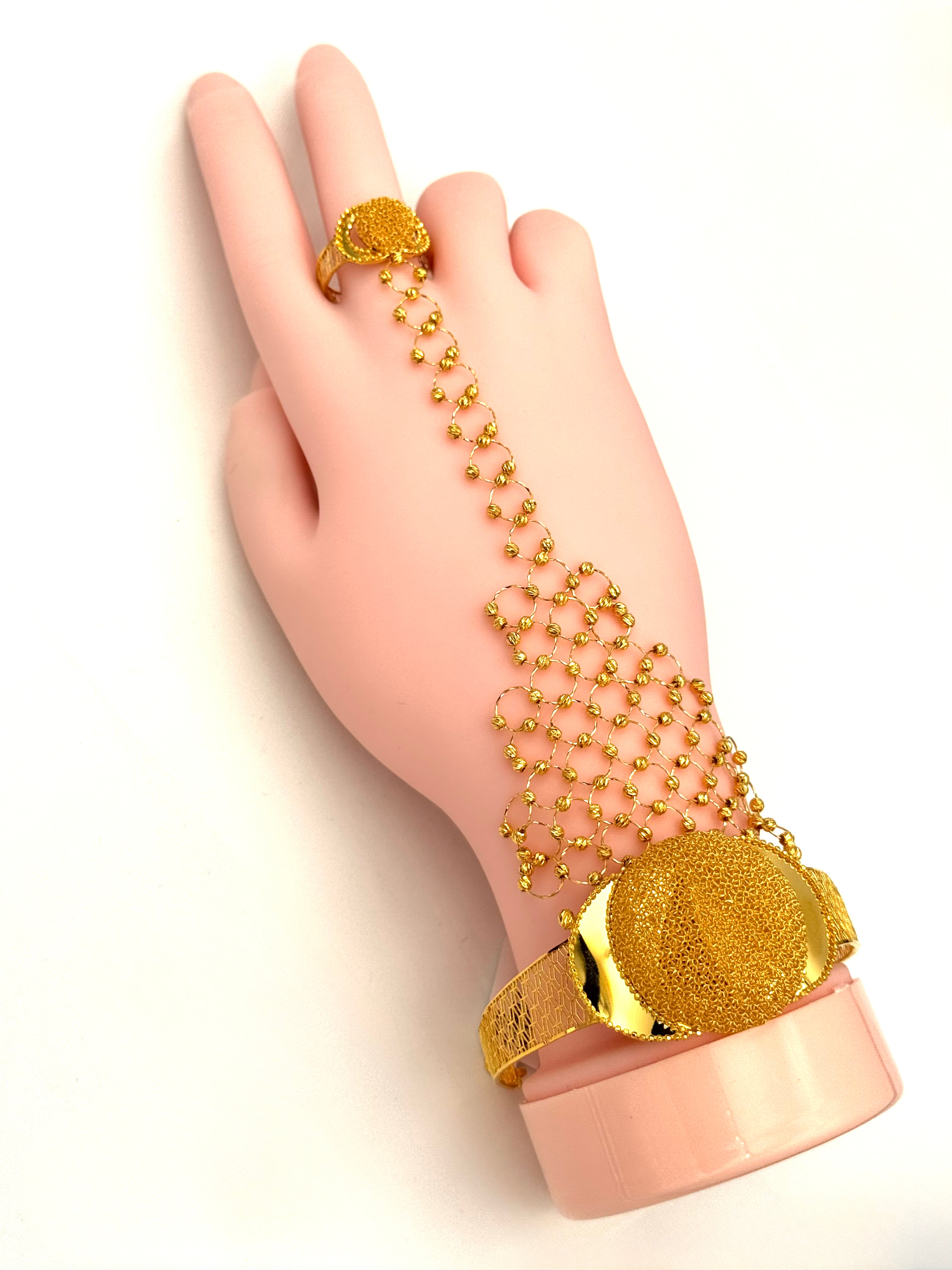 22K Gold Panja & Ring 22.39g